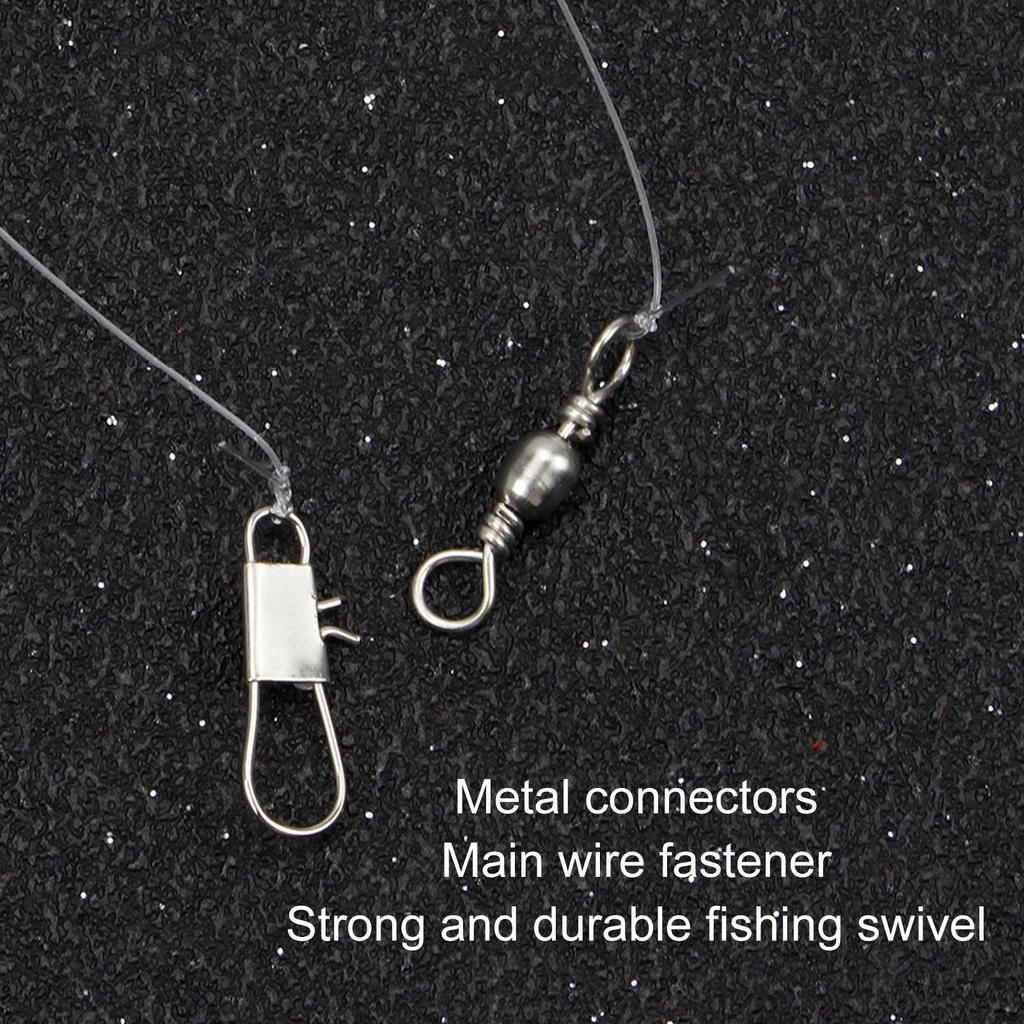 5 Pcs Fish Skin String Hooks with Luminous Beads Feather Fishing Rigs Baits 6 Hooks Saltwater Fishing Lure 8#