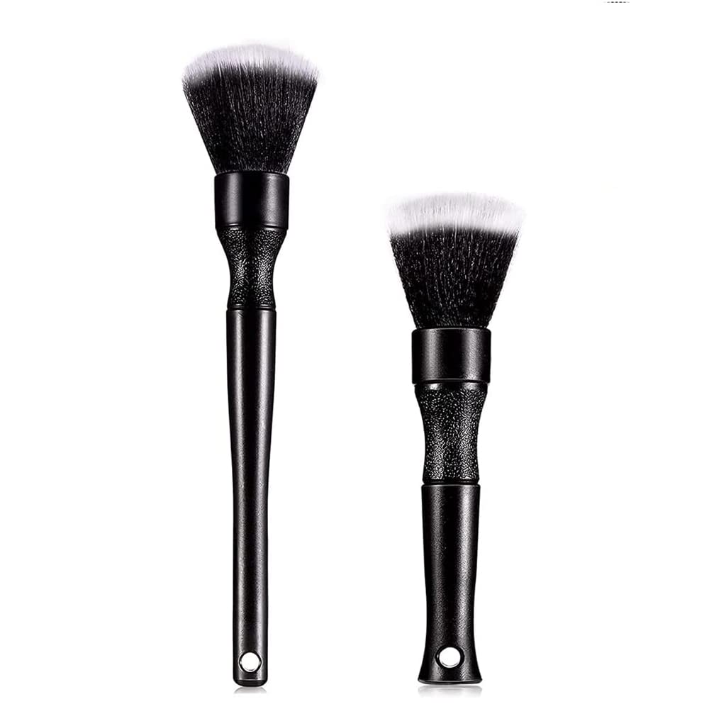 

YFFSFDC Car Wash Brush Super Detailing Brush Includes Air Conditioner Parts Cleaning Wheel Brush Car Wash Gap Car Wash Supplies Set, 2-Piece Set,