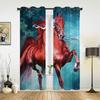 Piękny obraz konia Zasłony okienne do salonu Luksusowa dekoracja sypialni Zasłony Kuchenne zabiegi okienne Zasłony