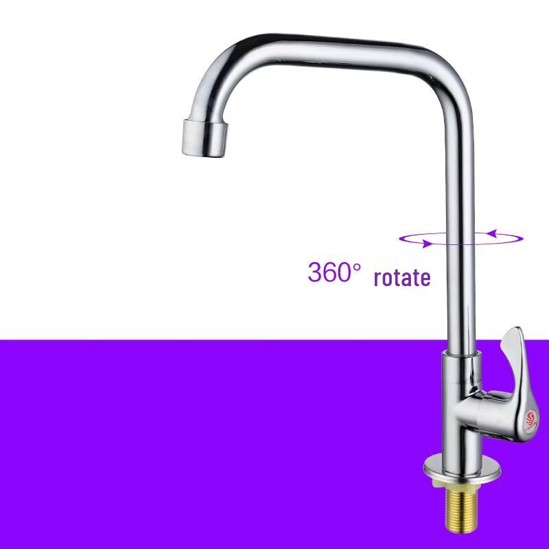 WeiMuSi 360° Swivel Single Cold Kitchen Faucet