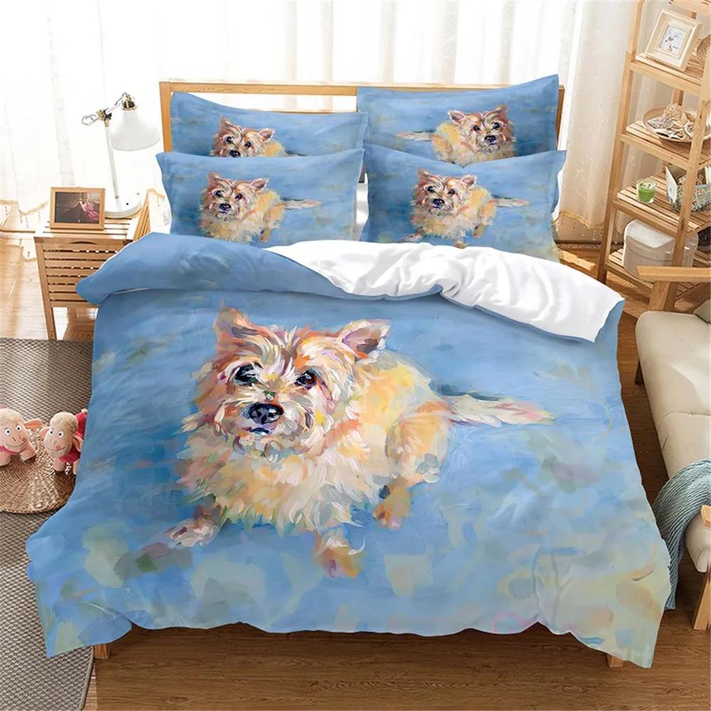 Comforter Red Love Cartoon Dog Dachshunds Animals Theme For Dog Lovers Gifts Bedroom Decorations For Children Teens Women Men