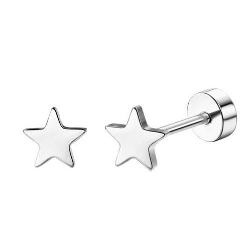 Florideco 1Pair Hypoallergenic Flat Back Stud Earrings for Women Men Surgical Stainless Steel Cartilage Studs Earrings Piercing