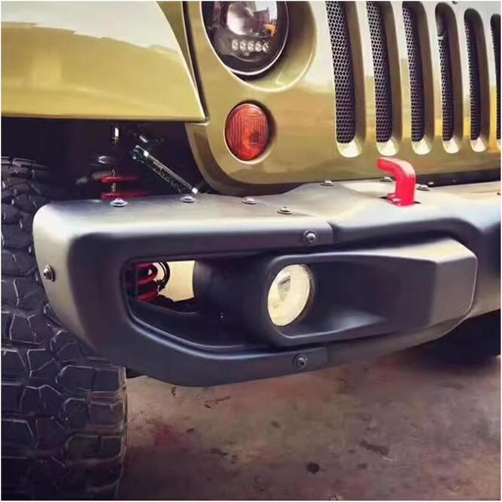 Vordere Kunststoff-Nebelscheinwerfer-Abdeckungen Kompatibel für Jeep Wrangler JK 2007-2017 - 10th Anniversary Stoßstangen-Dekorationsrahmen