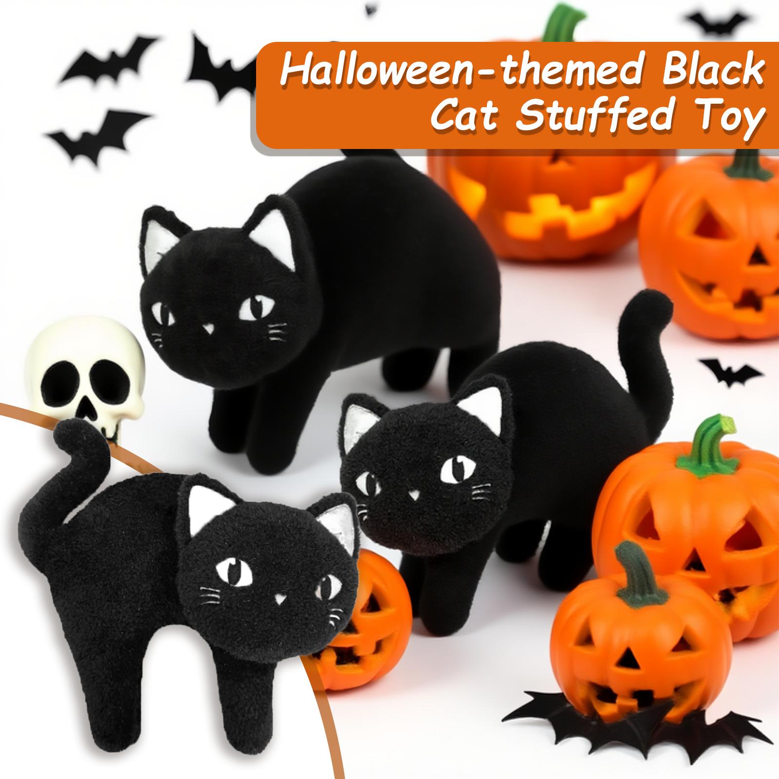 

Cute Stuffed Cat Toy, Cat Throw Pillow, Halloween Decoration,Suitable For Giving To Family Members, Friends And Children One Size