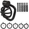 2026 Male Penis Chastity Cage Set Small Chastity Cage 5 Cock Rings With Urethral Sound Plug Penis Bondage Slave Man Sex Toy