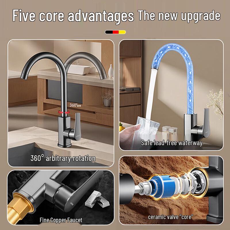 HOMK Universal Swivel Kitchen Faucet