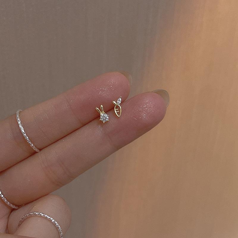 Fashion Earrings For Women Mini Candy Sweet Hypoallergenic Stud Ear Girls Minimalist Gold Color Flower Piercing Jewelry Gifts