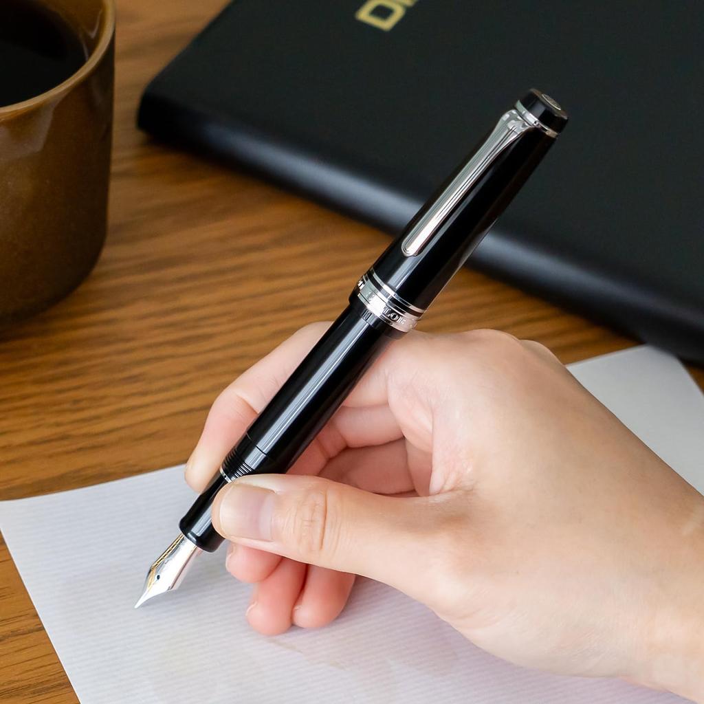 Sailor Fountain Pen Professional Gear Silver Black Fine Nib 11-2037-220