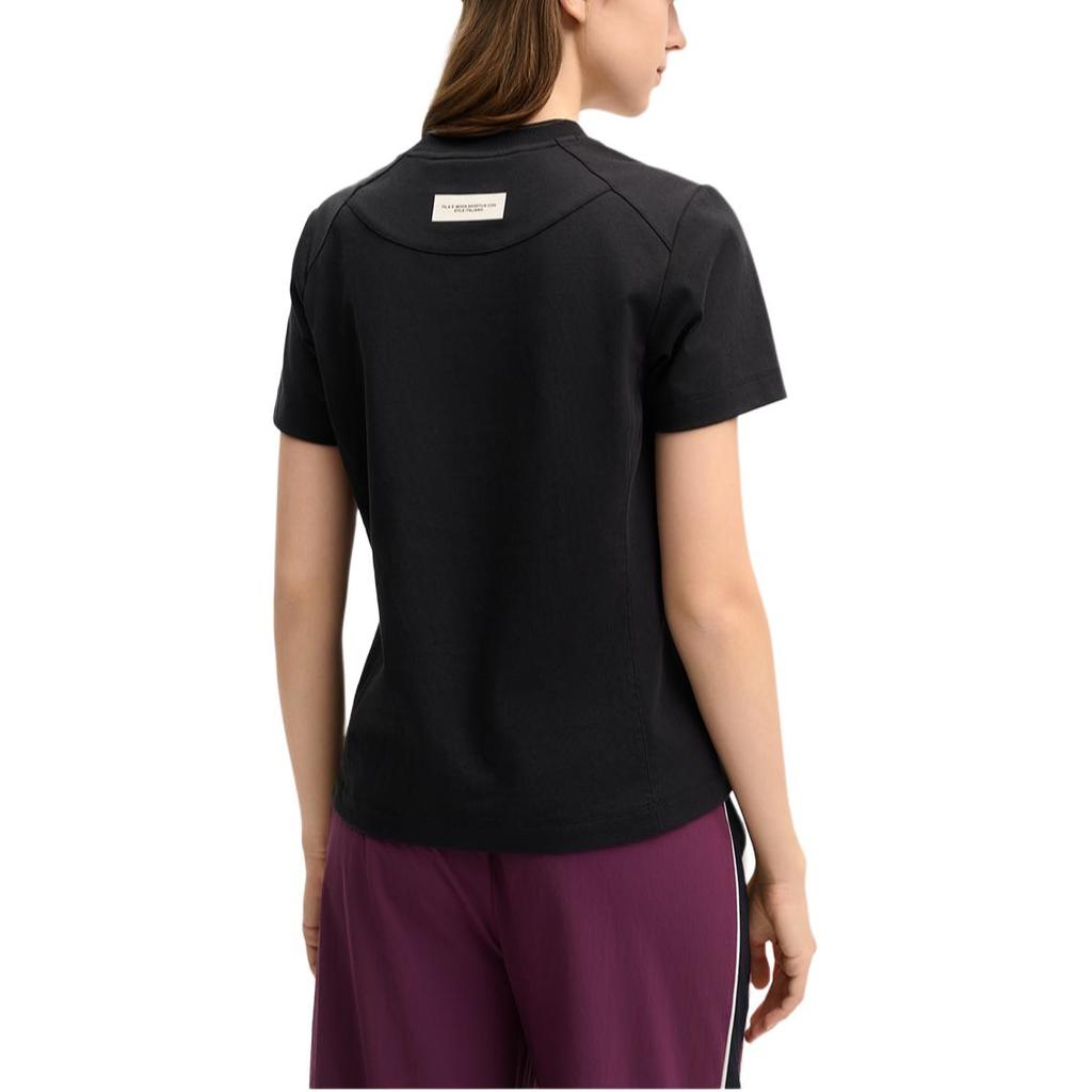 Fila Originálne Pohodlné Pletené Krátkorukávové Tričko Dámske Vrchné Oblečenie Čierne F11W519103F-BK
