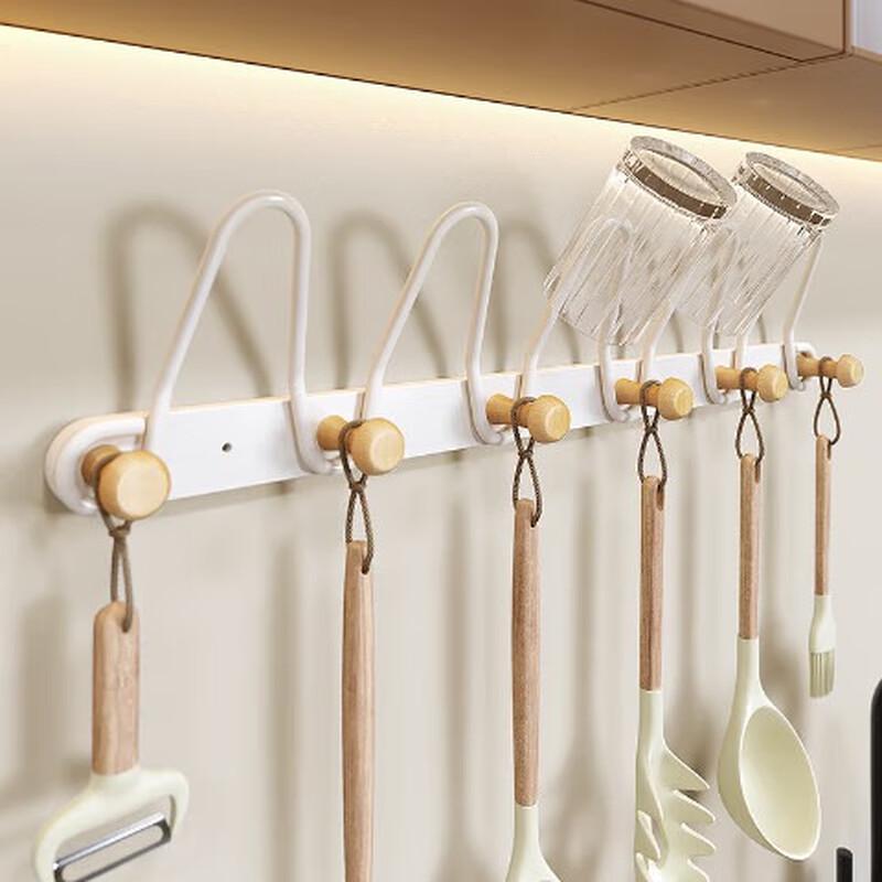 YIXI Wall-Mounted Double Row Hook Rack
