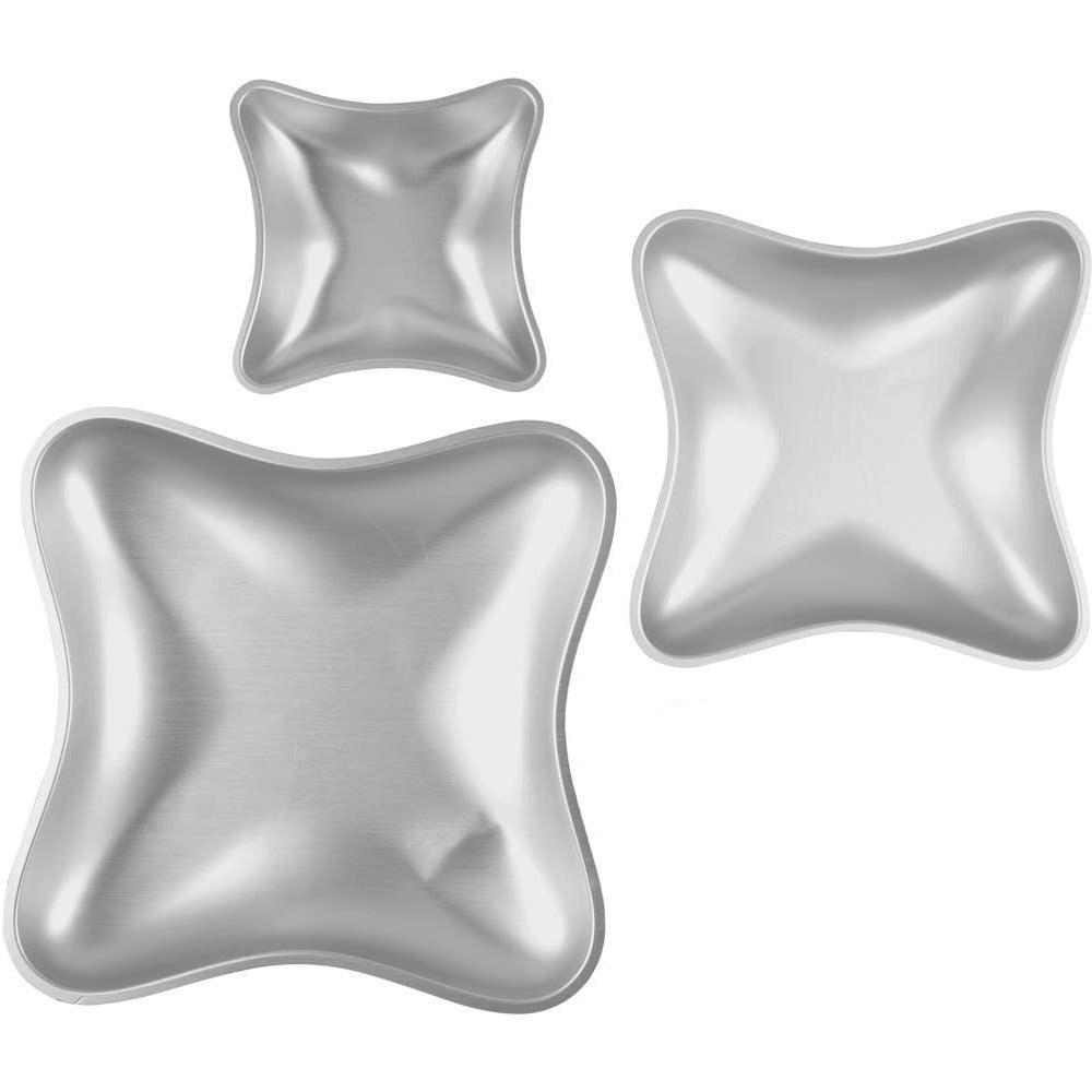 3Pcs Cake Baking Aluminum Alloy Baking Tray DIY Pillow Shaped Sugar Cake Baking Tray Wedding Cake Pillow Shaped Baking Mold
