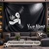 Wall Hanging Tapestry Custom NameKorn Pattern Personalized Printed Fabric Wall Decor