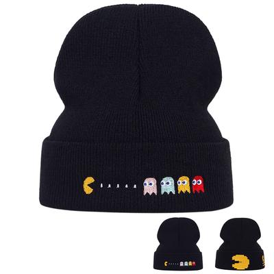 Cute Cartoon Game Embroidered Knitted Hat Men's and Women's Fashionable Outdoor Casual Hats Warm Beanies Cap Designer Caps