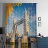 Tower Bridge din Londra Perdele de lux din șifon transparent pentru sufragerie Decorare dormitor Voile ferestre Perdele din tul