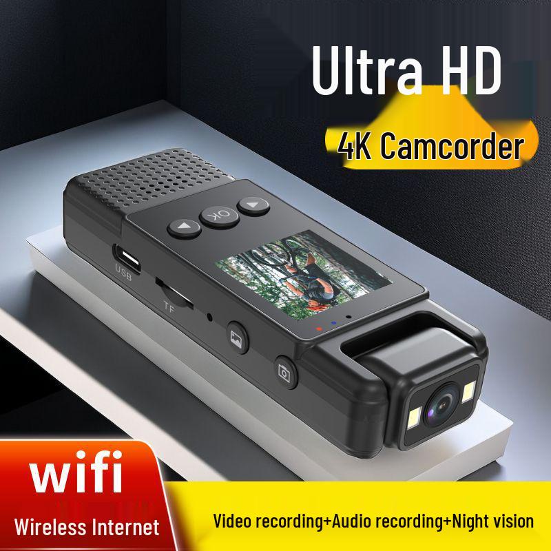 Professional HD Wearable Camcorder with WiFi and Screen for Cycling or Law Enforcement