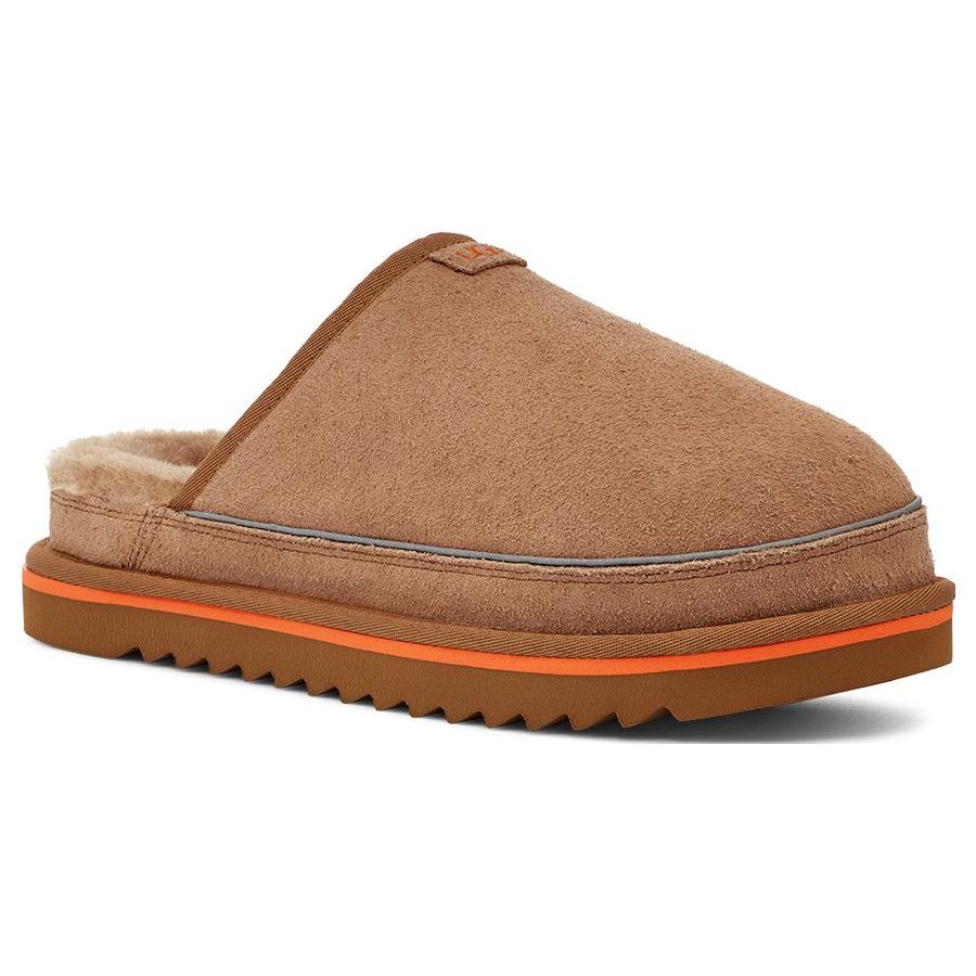 UGG Soft Comfortable Warm Closed Toe Slippers Men Slippers Brown 1144100-COGS