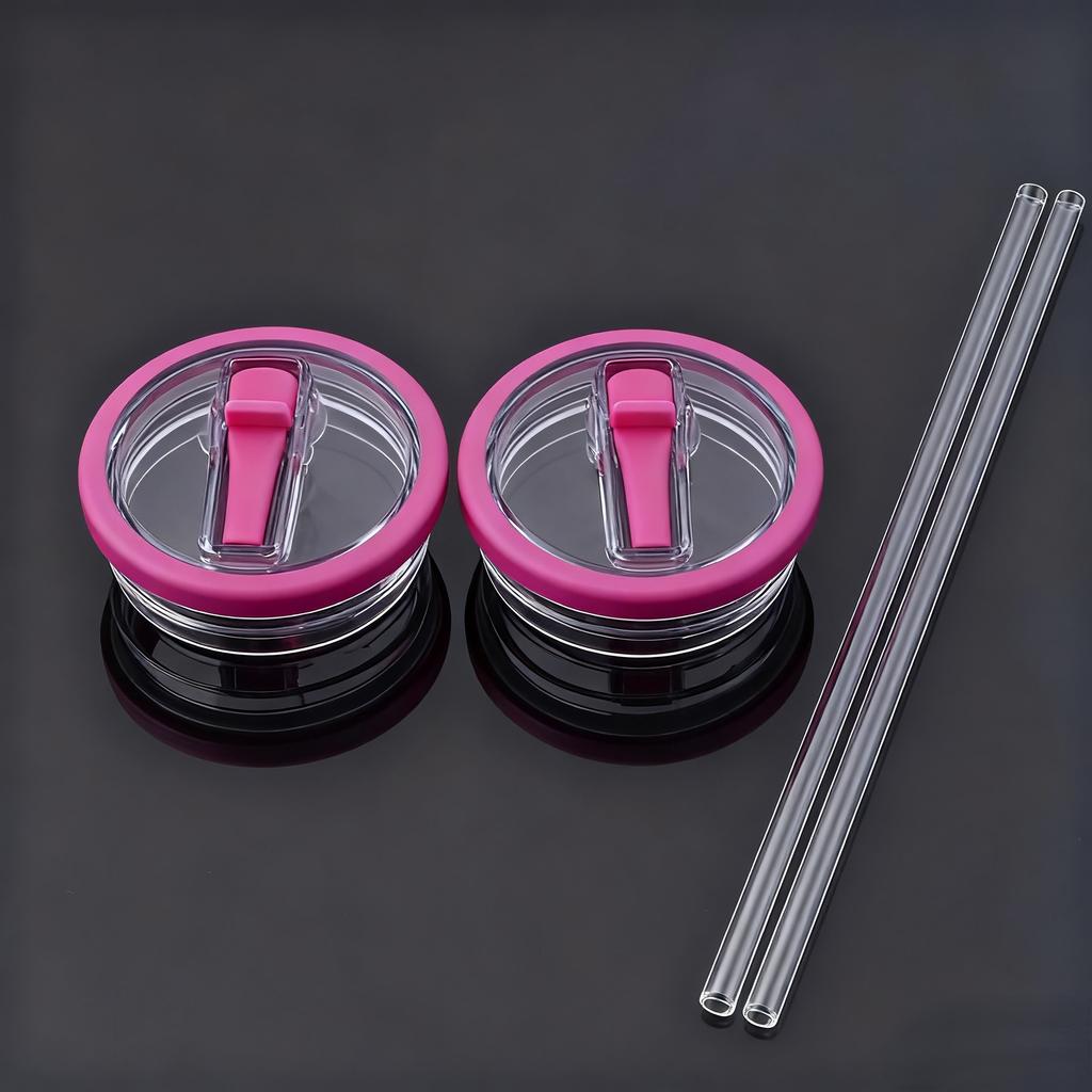 Anti-Spill Lid 40oz Reusable Eco-Friendly Cup Cover, Creative Spiral Straw Cap, Drinkware Accessory, Casual Style