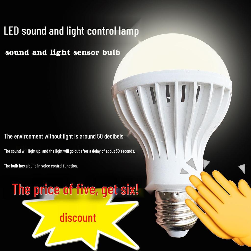 Voice-Activated Motion Sensor Light Bulb for Stairs and Hallways