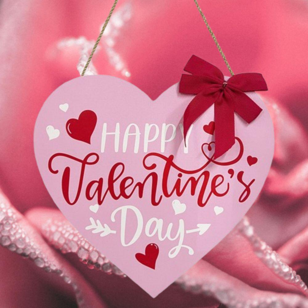 

Handmade Red Heart Hanging Ornament Romantic Letter Front Door Sign Wedding Party розовый