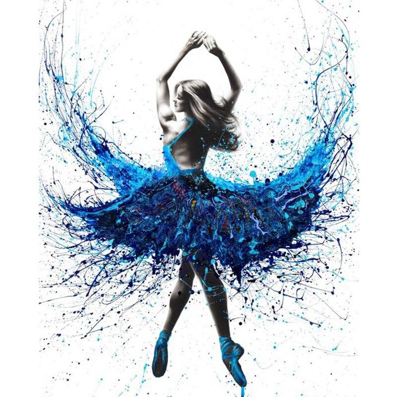 5D DIY Diamond Painting Ballet Girl Diamond Embroidery Mosaic Cross Stitch Kits Portrait Picture Dancer Home Decor Craft Gift