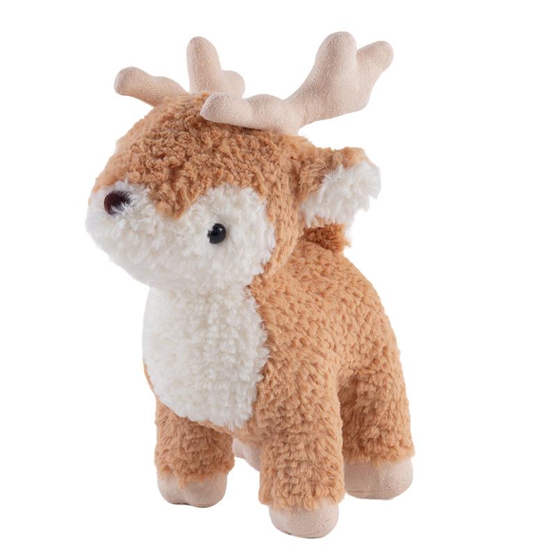 Cute Simulation Christmas Deer Reindeer Doll Plush Toy Deer Sika Deer Doll Children Soothing Doll