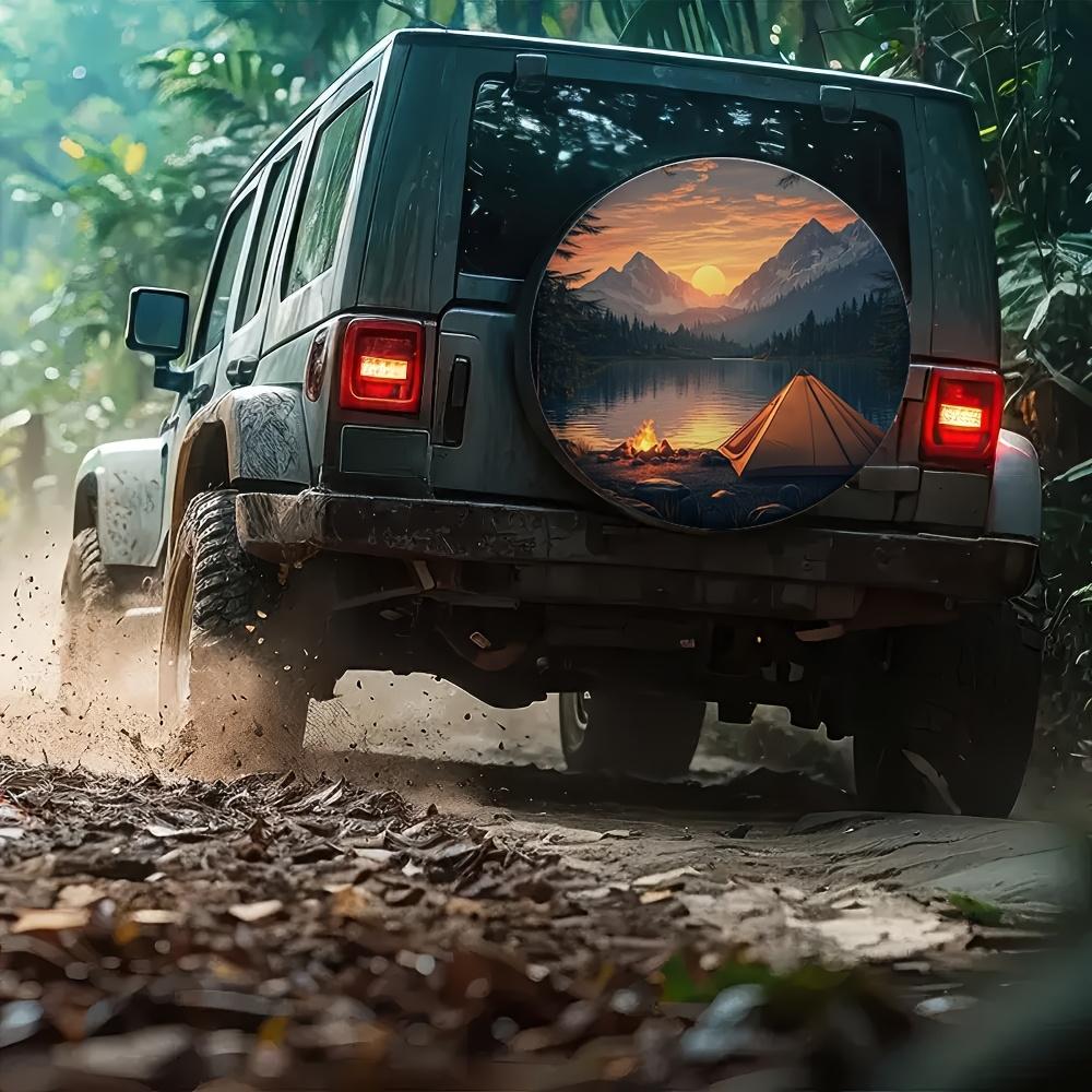 1-Pack Waterproof Spare Tire Cover, Fire-Resistant Polyester Material, Battery Not Included, New Year's Gift, Suitable For Mount