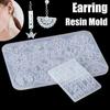 Transparente DIY Artesanato Epóxi Colar Modelo Pingentes Caindo Moldes De Silicone Brincos De Cristal Moldes De Resina Ferramentas Para Fazer Jóias