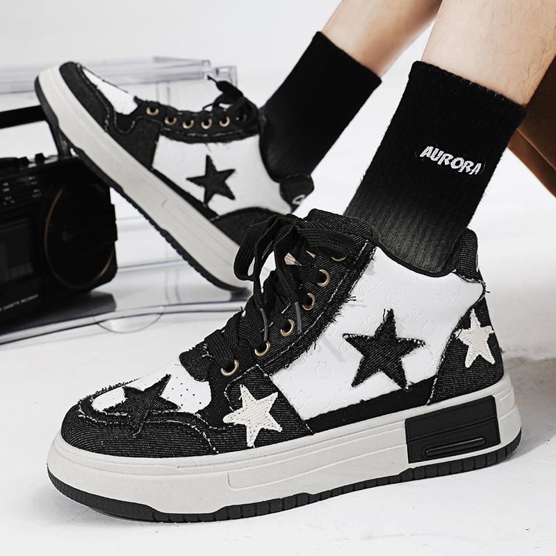 Модная крутая корейская модная спортивная обувь с высоким берцем — фото 14