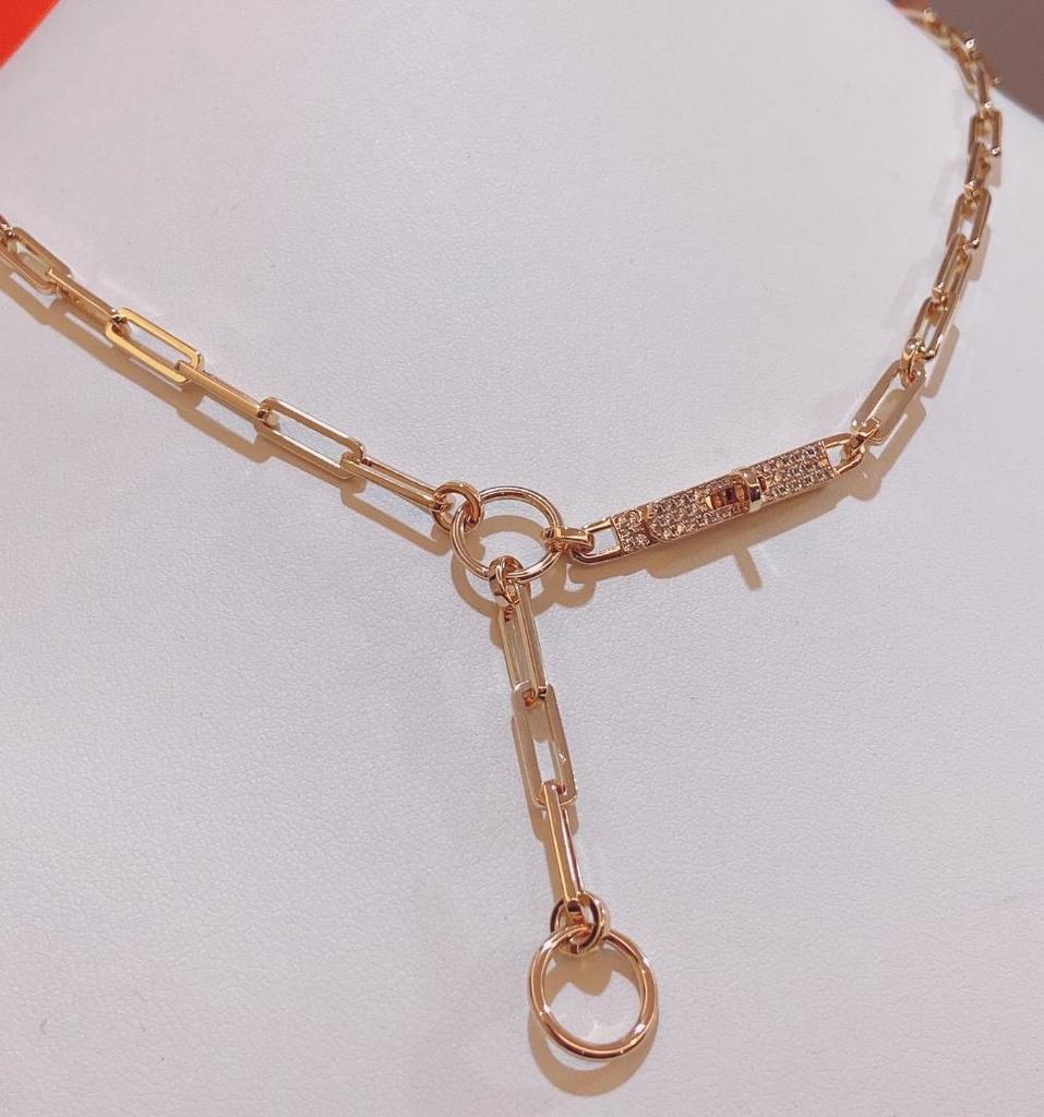 Hot Brand Necklace Gifts For Anniversary Luxury Jewelry For Women Luggage Lock Rose Gold With Lock Charms Engagement Pendant