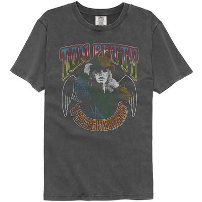 T-shirt da uomo Tom Petty Tom Petty con ali Lavata Nero lavato