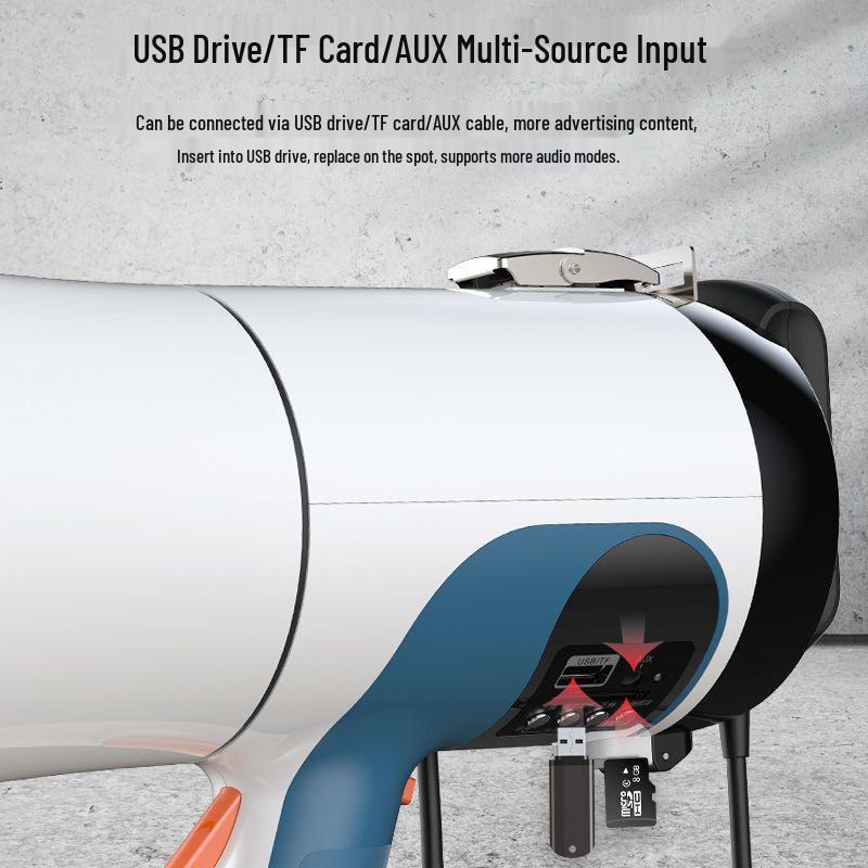100W High Power Handheld Megaphone with Loud Volume and Large Horn