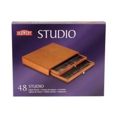 Arborescence Kleurpotloden - Derwent - Studio - Houten Kist Van 48 - 4 Kleuren - Gemengd