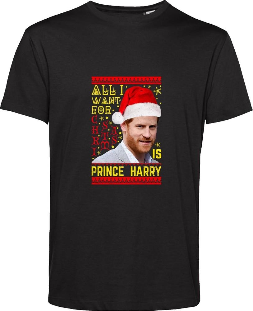 All I Want For Christmas Is Prince Harry T Shirt British Royal Family Xmas Top