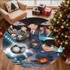 Detective Conan Pattern Round Rug, Indoor/Outdoor Mat, for Picnic, Gameroom, Bedroom, Office, Living Room, Home Decor Carpet, Birthday Gift