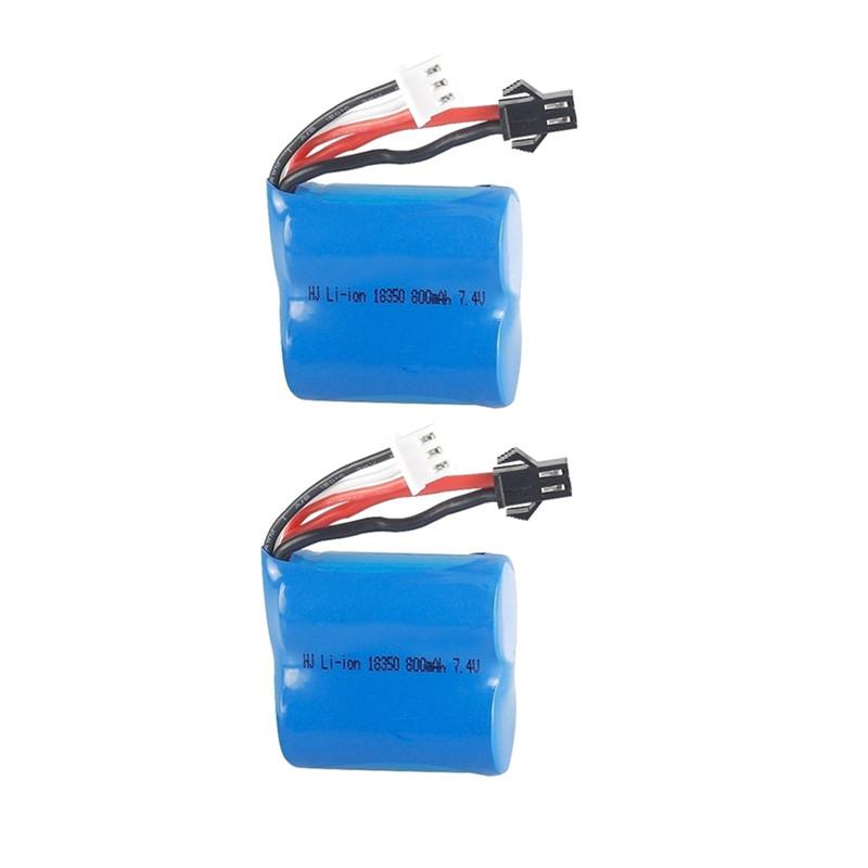 7.4V 800mAh Li-ion Battery for H100 H102 H106 18350 7.4V Battery for JJRC S1 S2 S3 S4 S5 High Speed RC Boat 1Pcs to 5Pcs