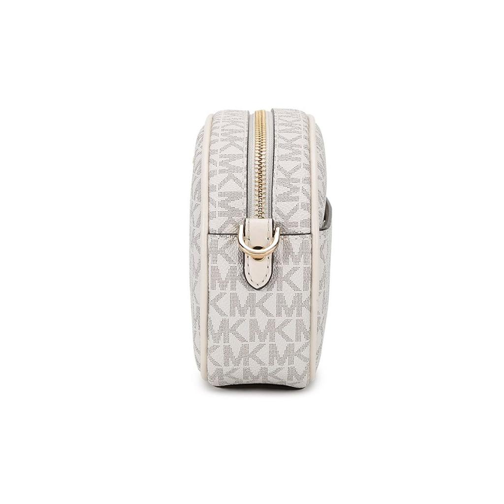 Michael Kors MK Jet Set Charm Monogram Fashion Commuter Crossbody Shoulder Bag Small Women Bags Vanilla-White 32S1GT9C0B-132