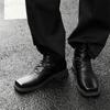 Black Men's Short Boots Fashionable and Personalized Design New Style Outdoor Trendy Party Daily Quality Formal Leather Shoes
