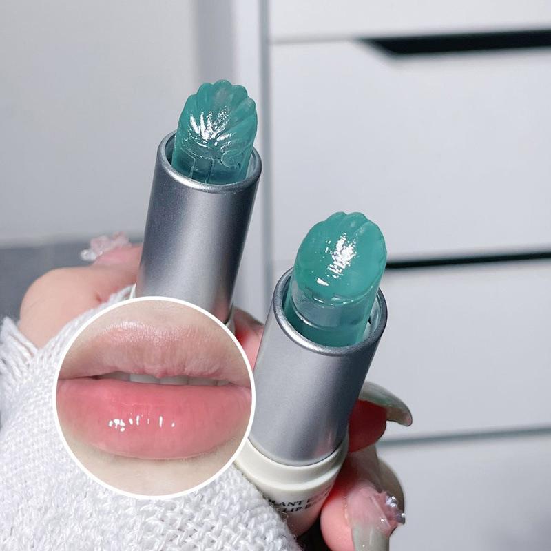 

Бальзам для губ в форме морской ракушки, прозрачно-голубой, увлажняющее масло, уменьшает морщинки, удаляет ороговевшие клетки, прозрачная маска, уход за губами