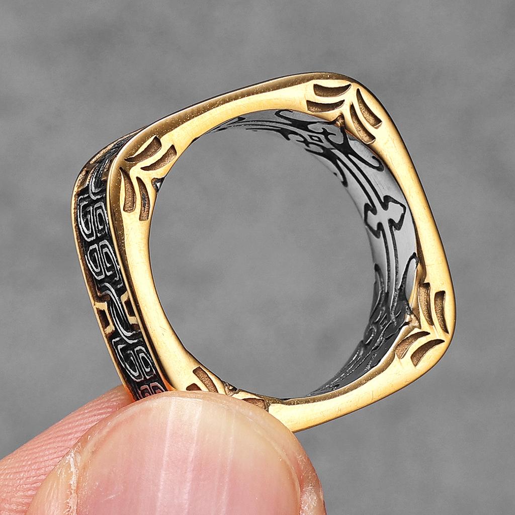 Retro Classical Stainless Steel Rings Punk Fashion Jewelry Gift for Men Women Dropshipping