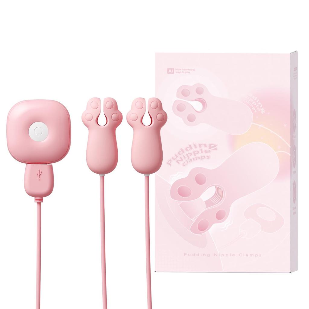 Laolusi Multi-Frequency Vibrating Pudding Milk Clip for Female Breast Stimulation