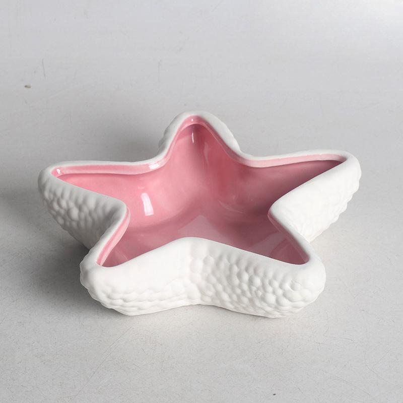 Creative and Personalized Hydroponic Flower Pots Ashtrays Anti Fly and Anti Wind Dust Home Starfish Ins Ceramic Ornaments