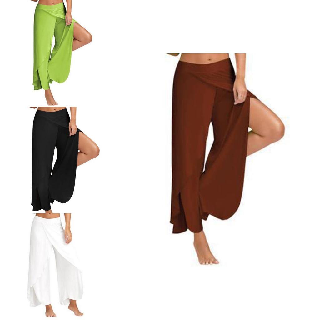 Women's Summer Casual Wide Leg Pants In Premium Quality Solid Color Design