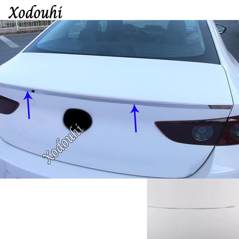 For Mazda 3 Mazda3 Axela M3     Car Sticker Styling Rear License Plate Door Trunk Tailgate Plate Trim Lamp Hoods