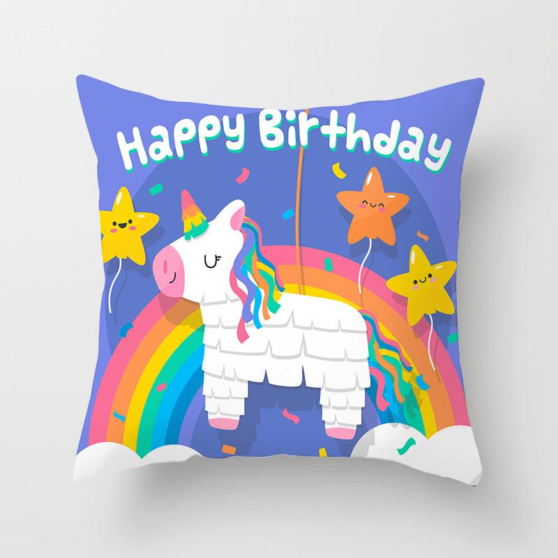 Home Decor Unicorn Themed Cute Patterns for Cozy Decor Pattern Cushion Cover Suitable for Sofa Bedroom Car Pillow Cover
