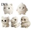 Holiday Gift for Friends Miniature Mummy Animal Figurine, 3D Printed Pig Chicken Dino Duck Small Plastic Figures Cat Statue, Spooky Cute Desk