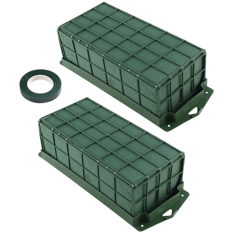 A84E-2 Pack Floral Foam Cage For Flower Arrangements Dry And Wet Floral Foam For Fresh Artificial Flowers Florist Foam
