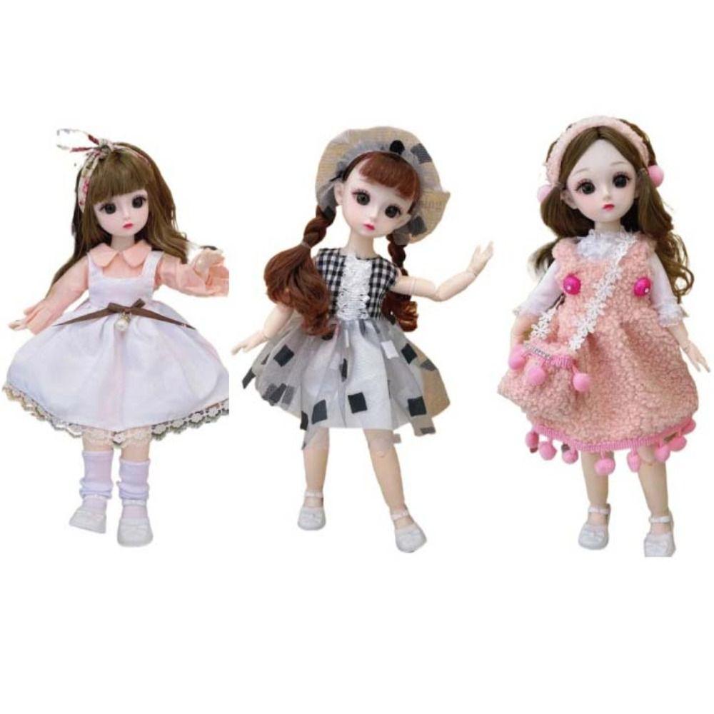 Removable Joints Girl Princess Doll Humanoid Doll Dress BJD Doll Fashion 30cm Baby Dolls  Girls Toy