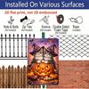 2D Flat, 1pc Cute Witch Kitten Pumpkin Aluminum Sign, Halloween Wall Decor, Mystery Wall Art for Halloween Themed Space - Perfect for Spooky