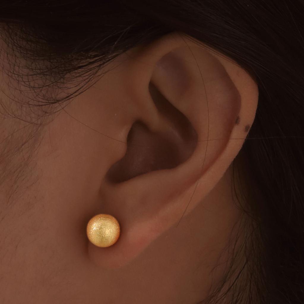 Stainless Steel Jewelry 8mm Simple Ball Women's Earrings Matte Piercing Stud Earrings For Mom Girlfriend Valentine's Day Gift