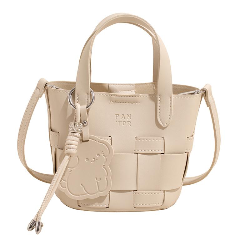 Модная универсальная плетеная сумка-ведро Женская новая повседневная дорожная сумка на плечо no pendant 3169₽